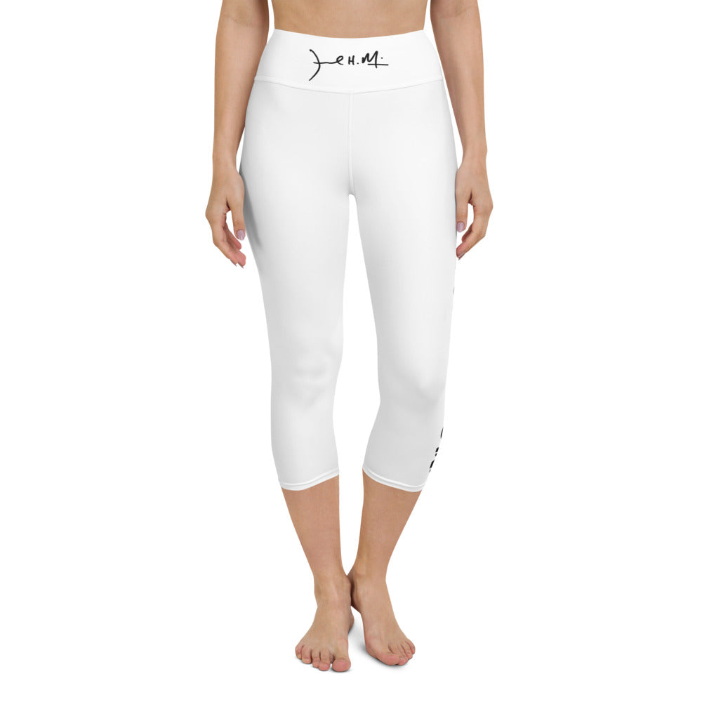 JHM Signature Yoga Capri Leggings ( White )