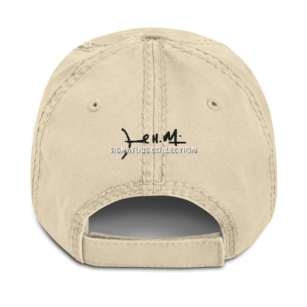 Fashion Gang Distressed Dad Hat ( Black or Gold Letters )