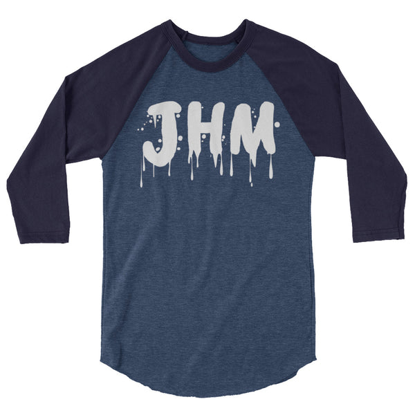 JHM Blue Drip 3/4 sleeve raglan shirt