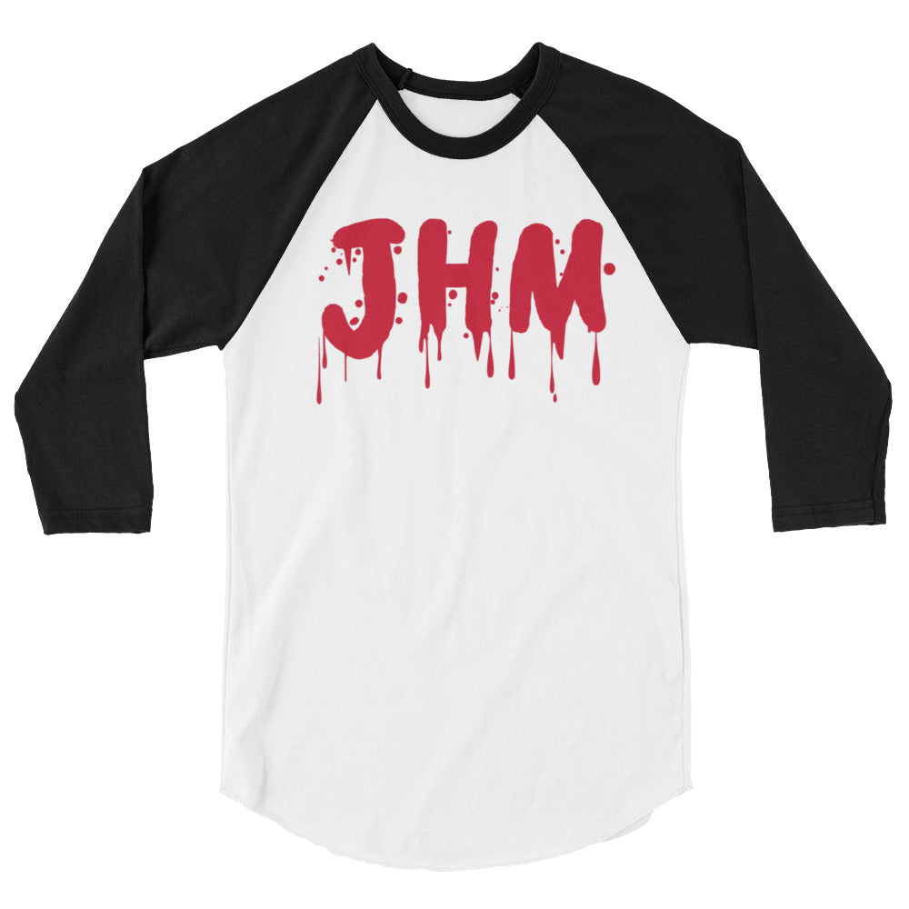 JHM Red Drip 3/4 sleeve raglan shirt