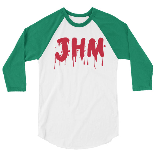 JHM Red Drip 3/4 sleeve raglan shirt